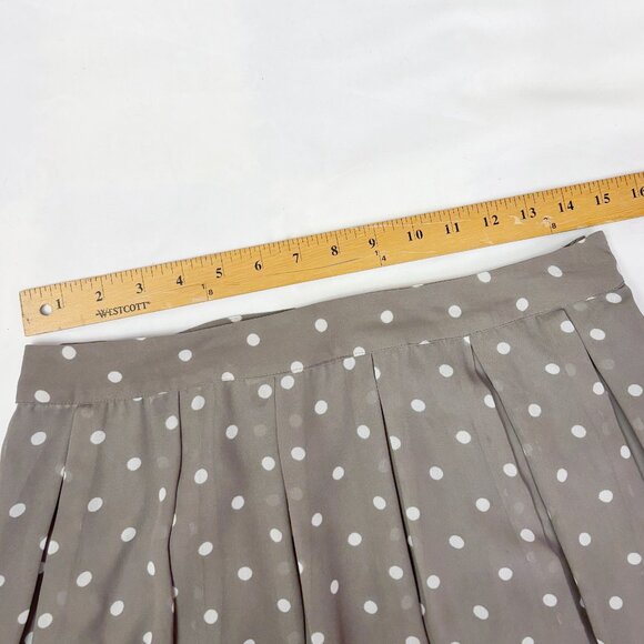 H&M warm gray sheer polka dot a-line skirt size US 8 - Picture 3 of 10